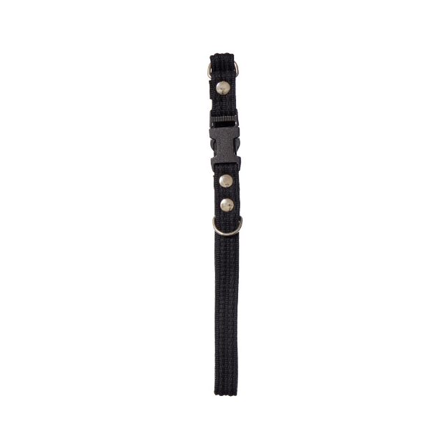 Chrisco Halsbånd i webbing med snaplås, 40-60 cm, sort