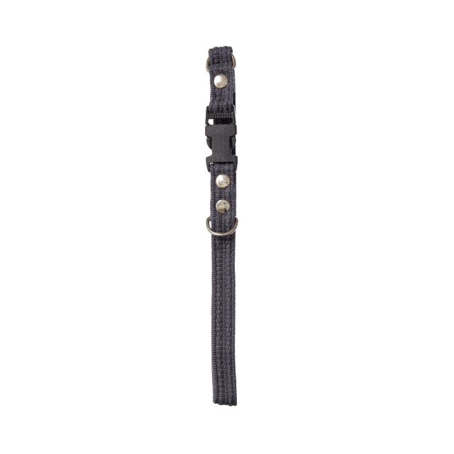 Chrisco Halsbånd i webbing med snaplås, 40-60 cm, grå