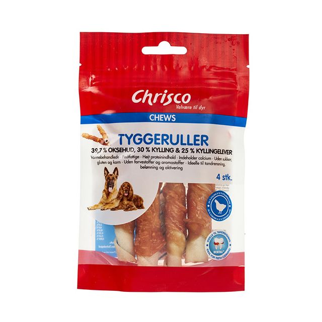 Chrisco Tyggeruller med kylling & kyllingelever, 100 g e