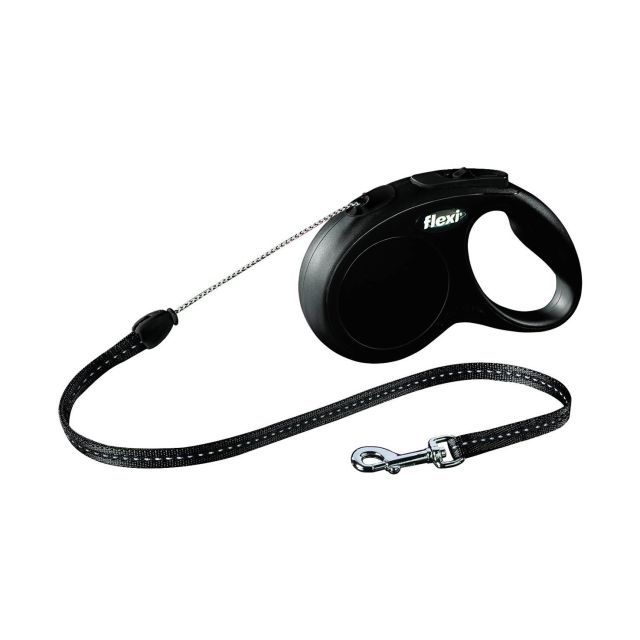 Flexi New Classic Cord flexline S 5 m/12 kg - sort 