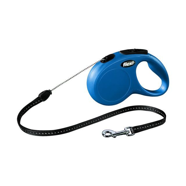 Flexi New Classic Cord flexline S 5 m/12 kg - blå