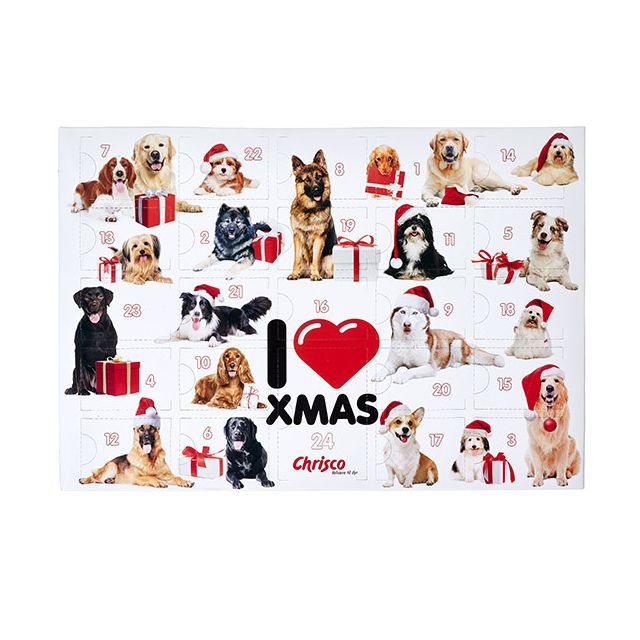 Chrisco I LOVE XMAS julekalender til hunde, 120 g ℮